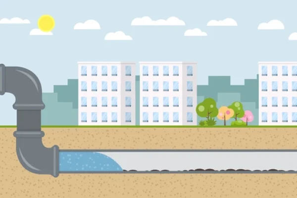 sewerage-water-system-flat-design-600nw-705650296